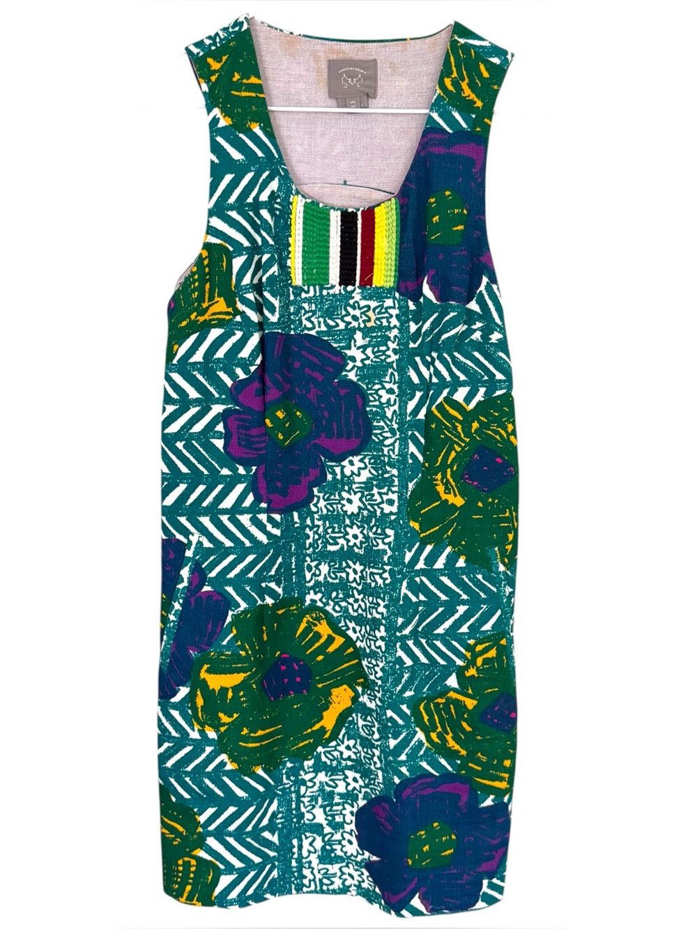 Floral Green Patterned Sleeveless Dress by Vanessa Virginia